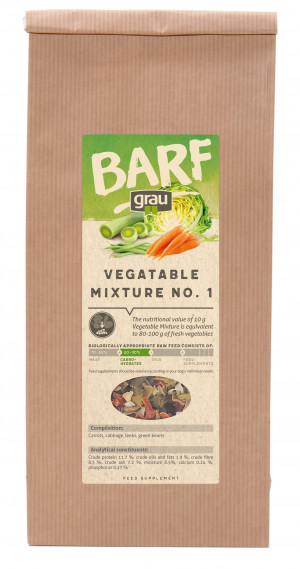 GRAU BARF Vegetable Mix No.1 - papildbarība suņiem 500g